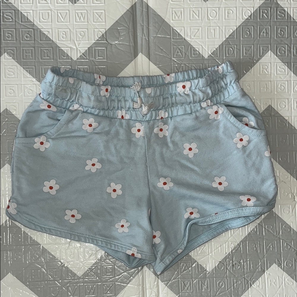 Floral Blue girls  Shorts medium ( 8 )